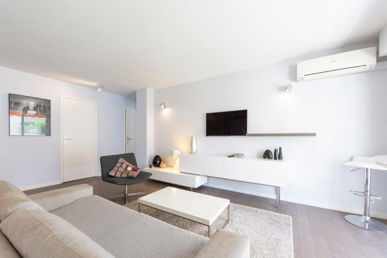 Modern Apartment 2 Bedrooms Quiet Terrace In A Palm Beach Area, 30 Meters From Seaside Cannes Ngoại thất bức ảnh